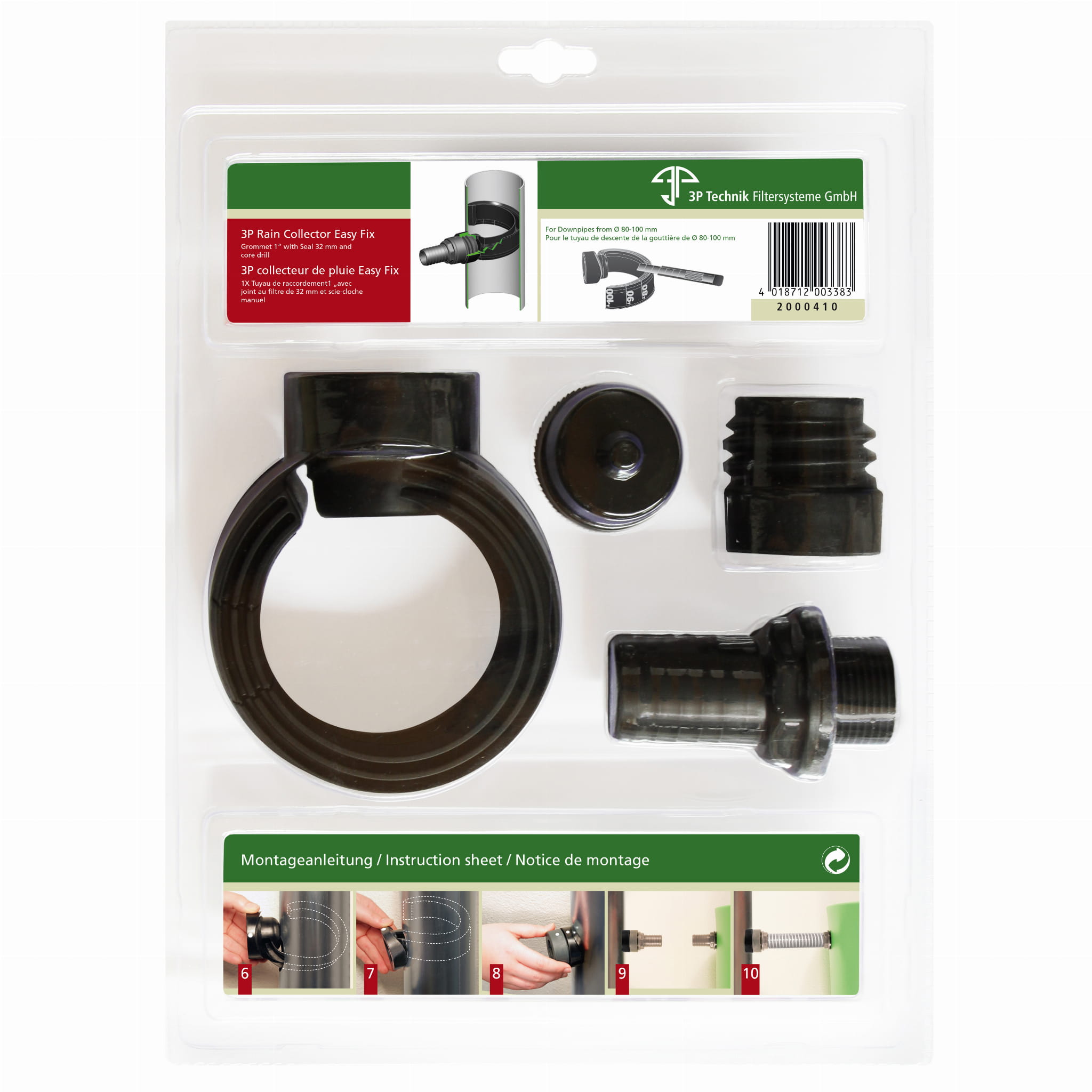 EASYFIX Regnvatteninsamlare för Avloppsrör